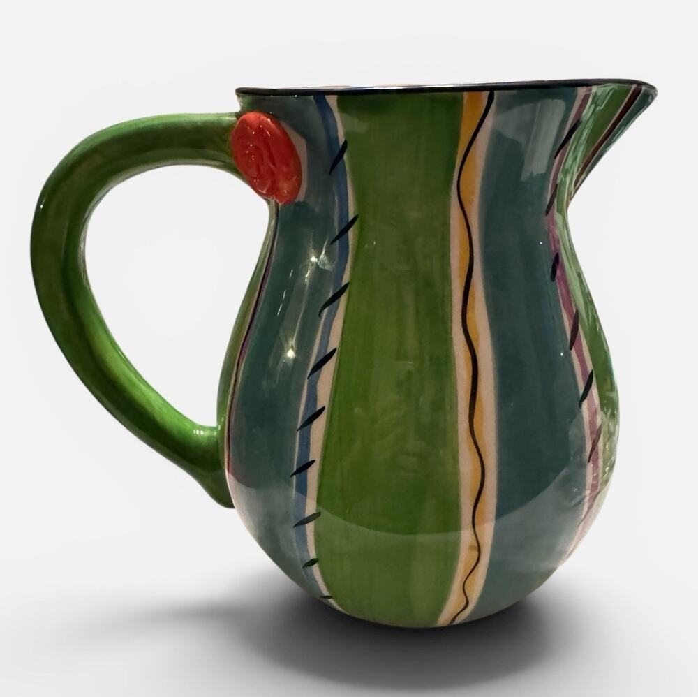Blue Ridge Designs Colorful Ceramic Jug Planter 7.5”x6”